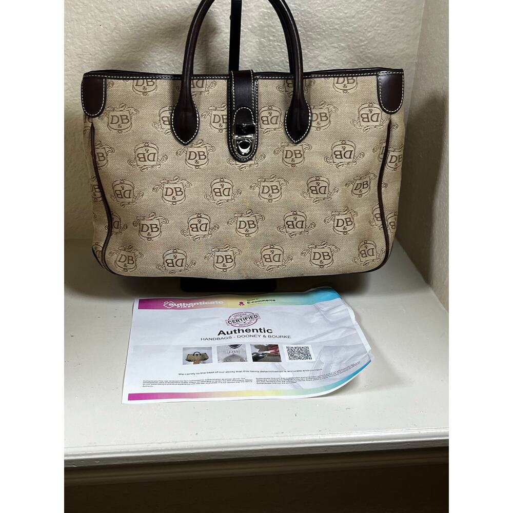 Dooney & Bourke Tan and Brown Tote Bag